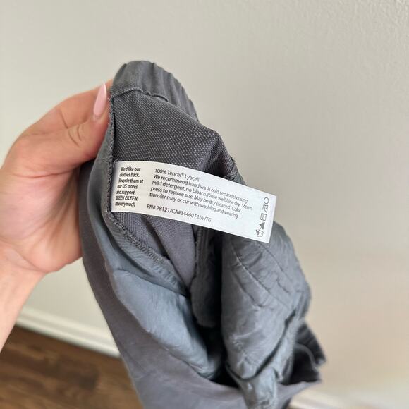 Eileen Fisher Cropped Straight-Leg Stretch Crepe Pants Gray XS - Picture 11 of 11